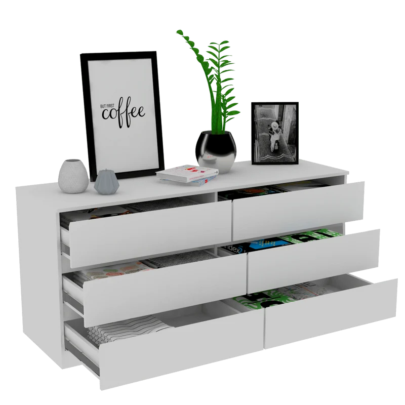 Organizador Azucena, Blanco, con Seis Cajones Deslizables ZF