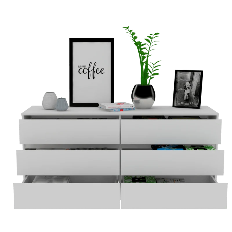 Organizador Azucena, Blanco, con Seis Cajones Deslizables ZF