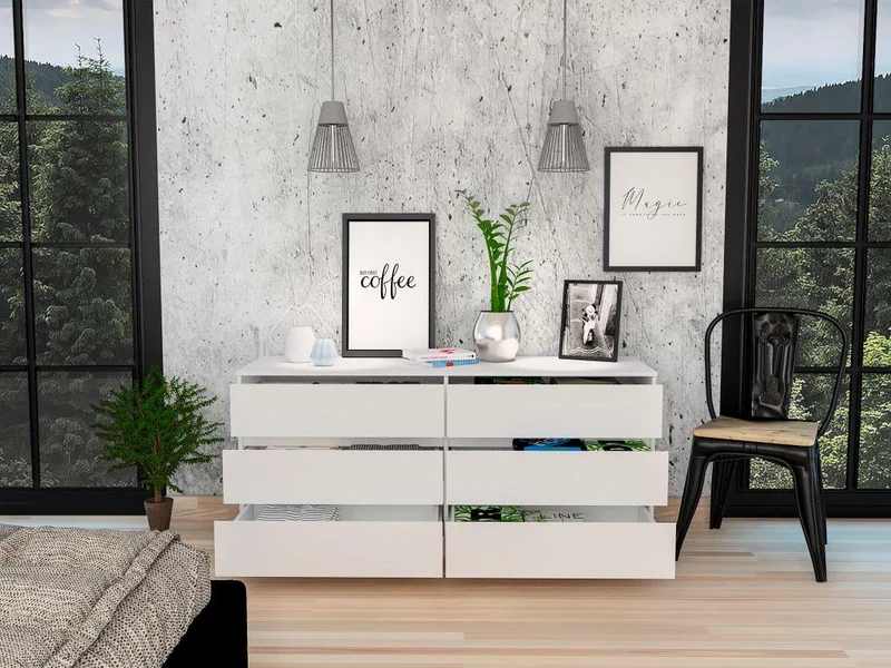 Organizador Azucena, Blanco, con Seis Cajones Deslizables ZF