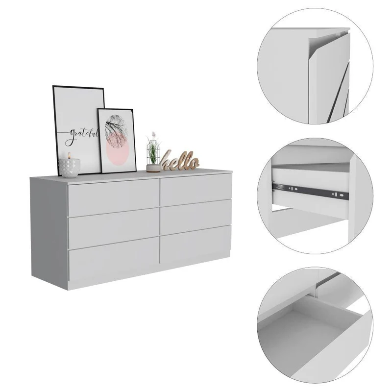 Organizador Azucena, Blanco, con Seis Cajones Deslizables ZF