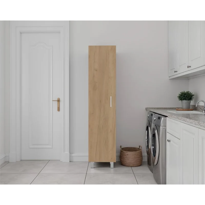Mueble de Aseo Vinto, Fresno Europeo, con Colgador de Escobas ZF