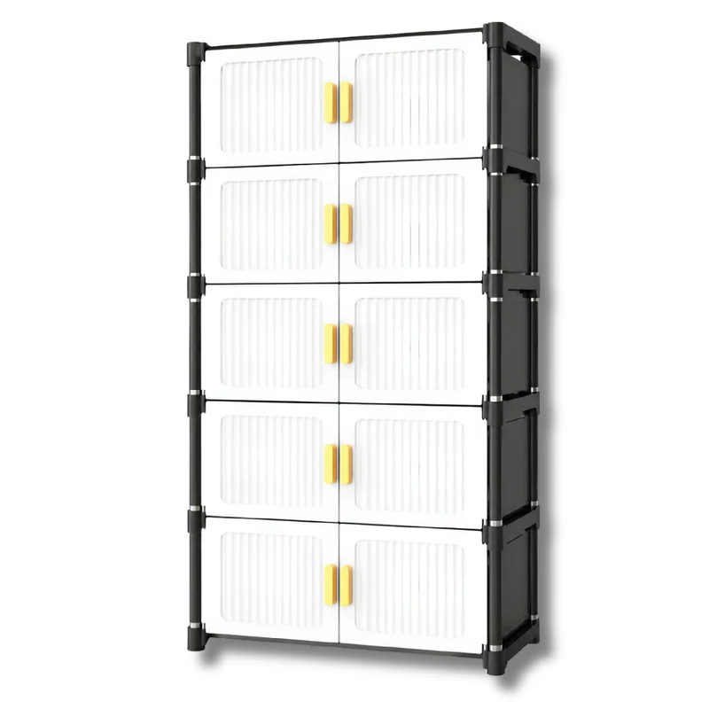 Mueble Organizador 5 Niveles Multiusos Tipo Armario Con Puertas Y Manijas TD-94-2