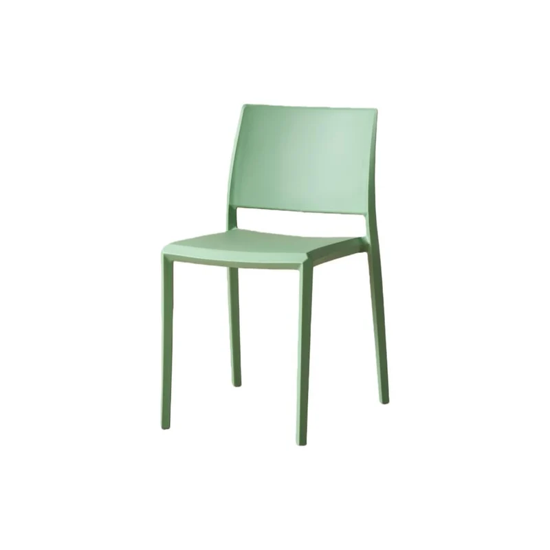 Silla Toledo, Color Verde, con Espaldar Liso y Cuadrado, Diseño Moderno