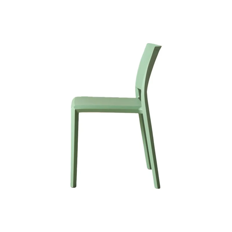 Silla Toledo, Color Verde, con Espaldar Liso y Cuadrado, Diseño Moderno
