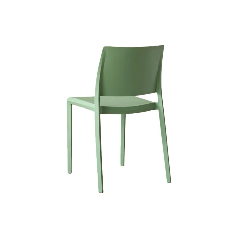 Silla Toledo, Color Verde, con Espaldar Liso y Cuadrado, Diseño Moderno