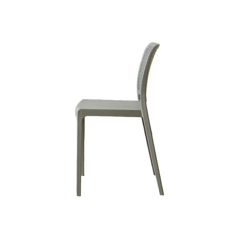 Silla Bronx , Gris Oscuro, con Espaldar en Cuadrados y Diseño Minimalista