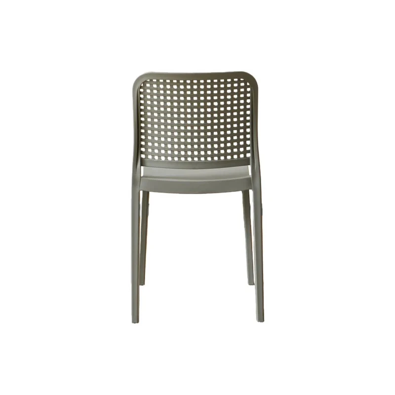 Silla Bronx , Gris Oscuro, con Espaldar en Cuadrados y Diseño Minimalista