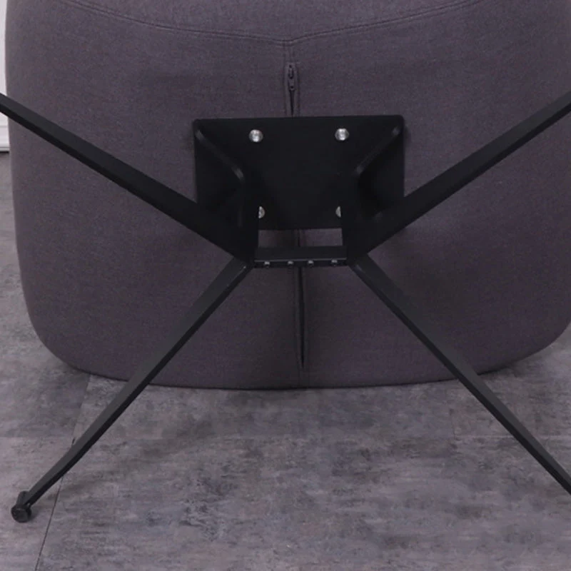 Modern Minimalist Steel Velvet Sponge Square Arc Accent Chair Lounge Chair Backrest For Living Room