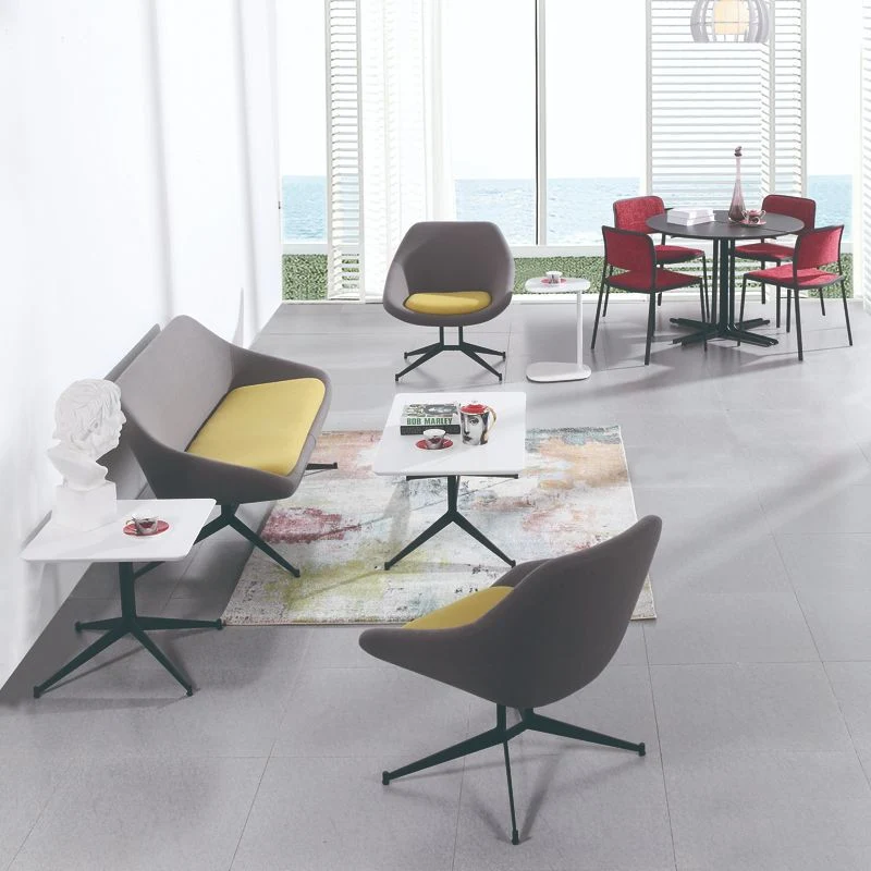 Modern Minimalist Steel Velvet Sponge Square Arc Accent Chair Lounge Chair Backrest For Living Room