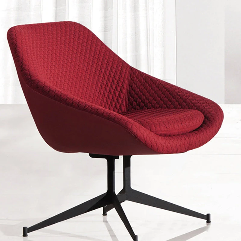 Modern Minimalist Steel Velvet Sponge Square Arc Accent Chair Lounge Chair Backrest For Living Room