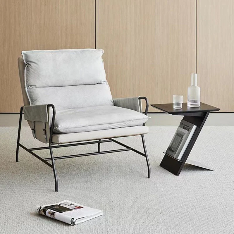 Modern Minimalist Rectangle Z-Shape Stainless Steel Ash Wood End Table For Living Room
