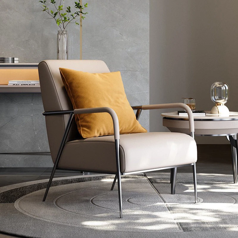 Modern Luxury Clover Round Pandora Rock Slab Stainless Steel Side Table 4-Leg For Living Room