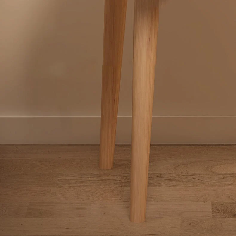 Contemporary Scandinavian Round PP PVC Beech Wood Side Table 1/2 Tier For Living Room