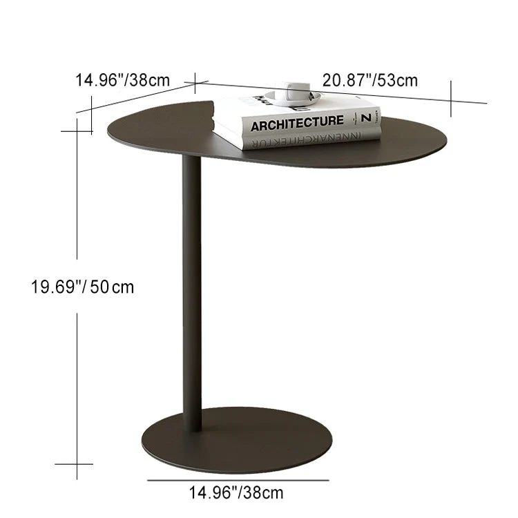 Modern Minimalist Geometric Round Iron Carbon Steel End Table For Living Room