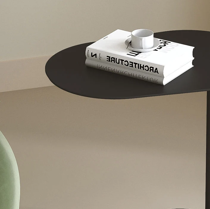 Modern Minimalist Geometric Round Iron Carbon Steel End Table For Living Room