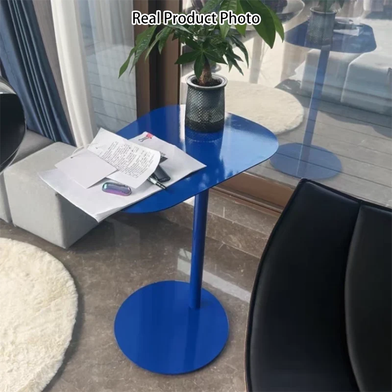 Modern Minimalist Geometric Round Iron Carbon Steel End Table For Living Room