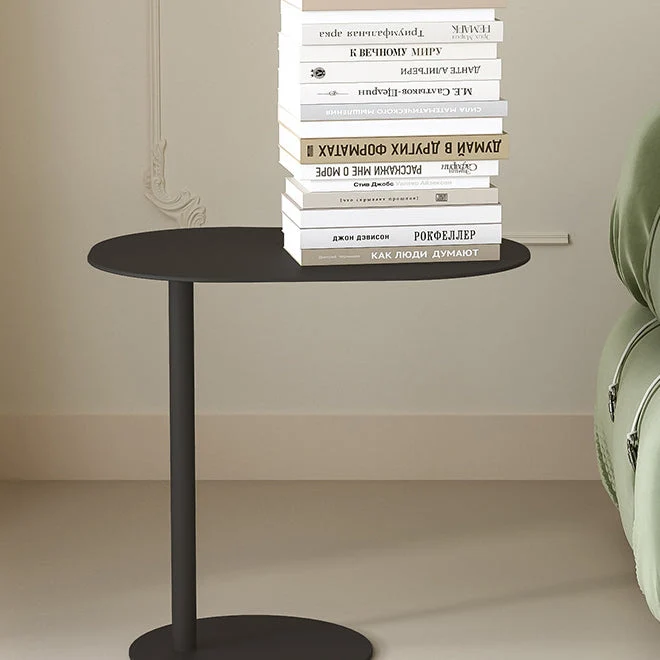 Modern Minimalist Geometric Round Iron Carbon Steel End Table For Living Room