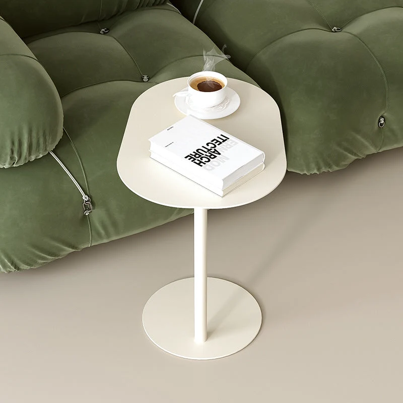 Modern Minimalist Geometric Round Iron Carbon Steel End Table For Living Room