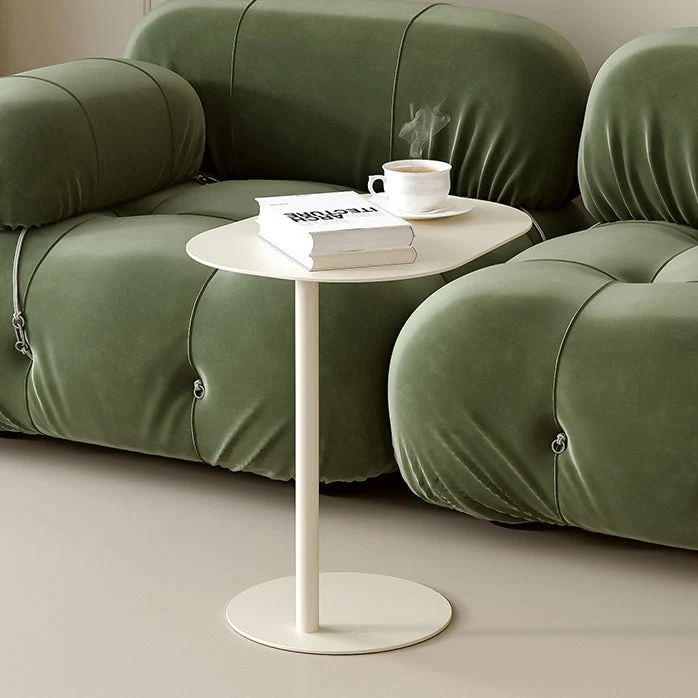 Modern Minimalist Geometric Round Iron Carbon Steel End Table For Living Room