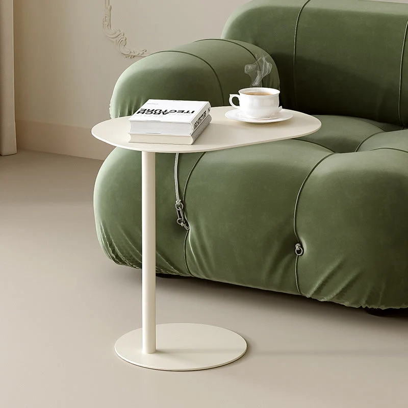 Modern Minimalist Geometric Round Iron Carbon Steel End Table For Living Room