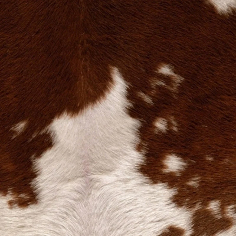 Traditional Vintage Cow Square Oil Wax Leather Cowhide Leather Contact Surface Veneer End Table 2-Tier For Living Room