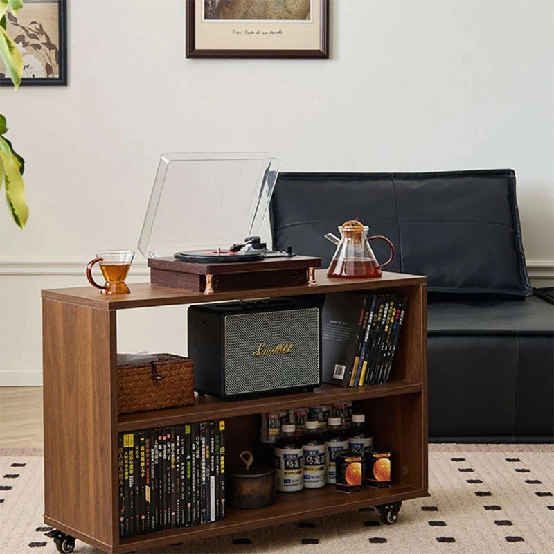 Modern Minimalist Removable Rectangular Plywood Side Table 2/5 Tier For Living Room
