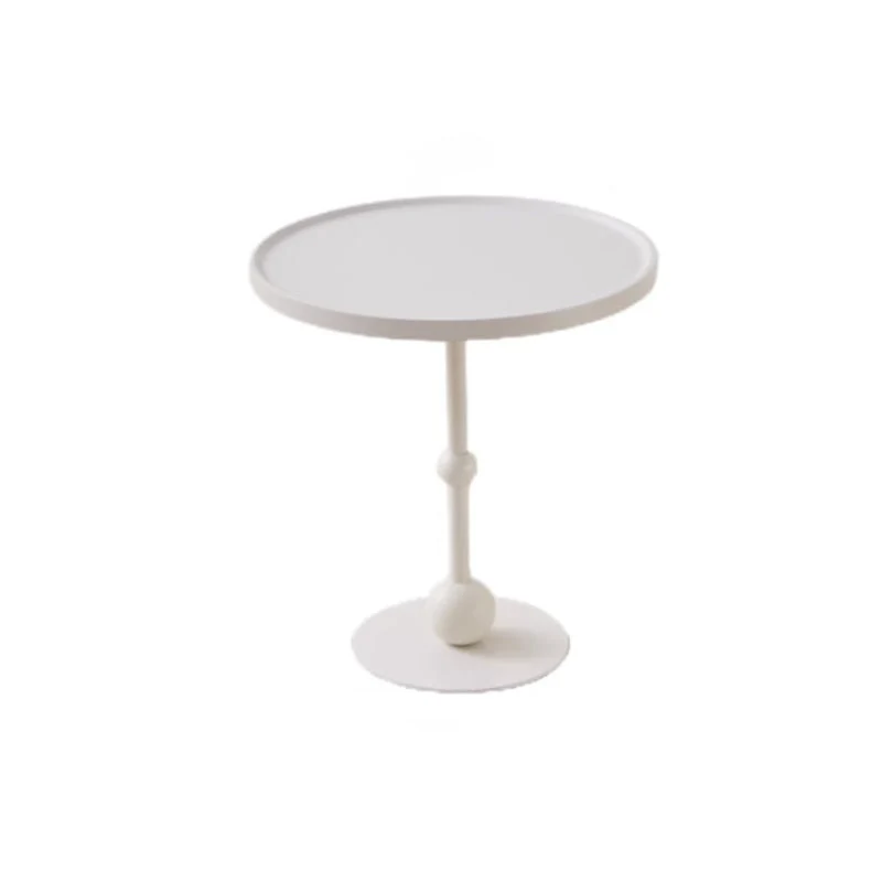 Modern Simplicity Round Cylindrical Glass Medium Density Fiberboard Iron Stainless Steel Side Table 1 - Tray For Living Room
