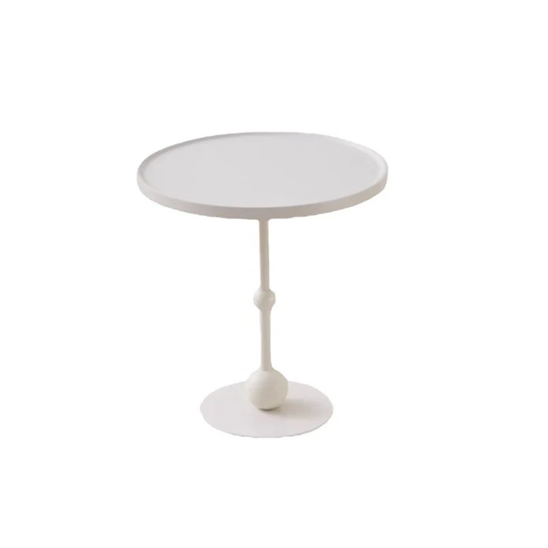 Modern Simplicity Round Cylindrical Glass Medium Density Fiberboard Iron Stainless Steel Side Table 1 - Tray For Living Room