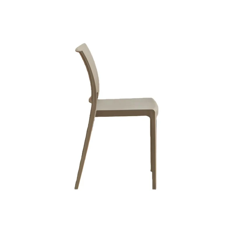 Silla Soho, Taupe, con Espaldar Cerrado y Diseño Minimalista