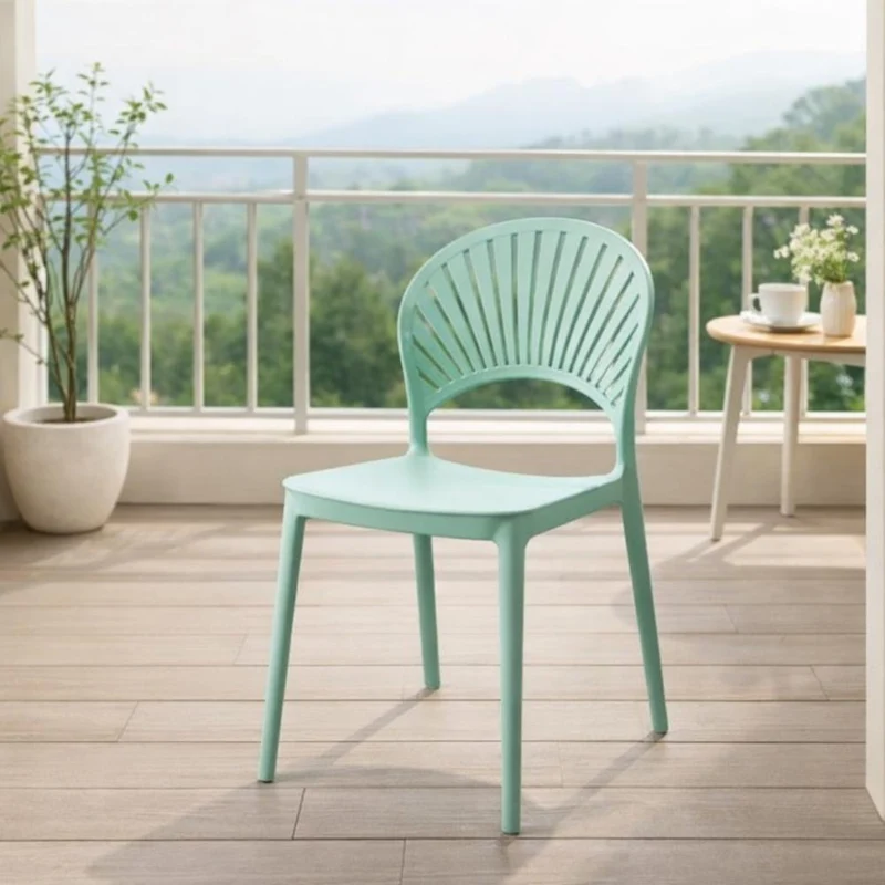 Silla Paraíso, Color Azul Claro, con Espaldar y Diseño Moderno