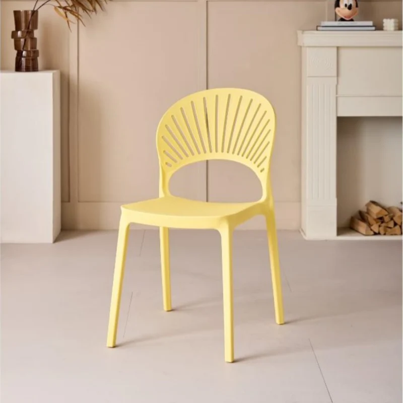 Silla Paraíso, Color Amarillo, con Espaldar y Diseño Moderno