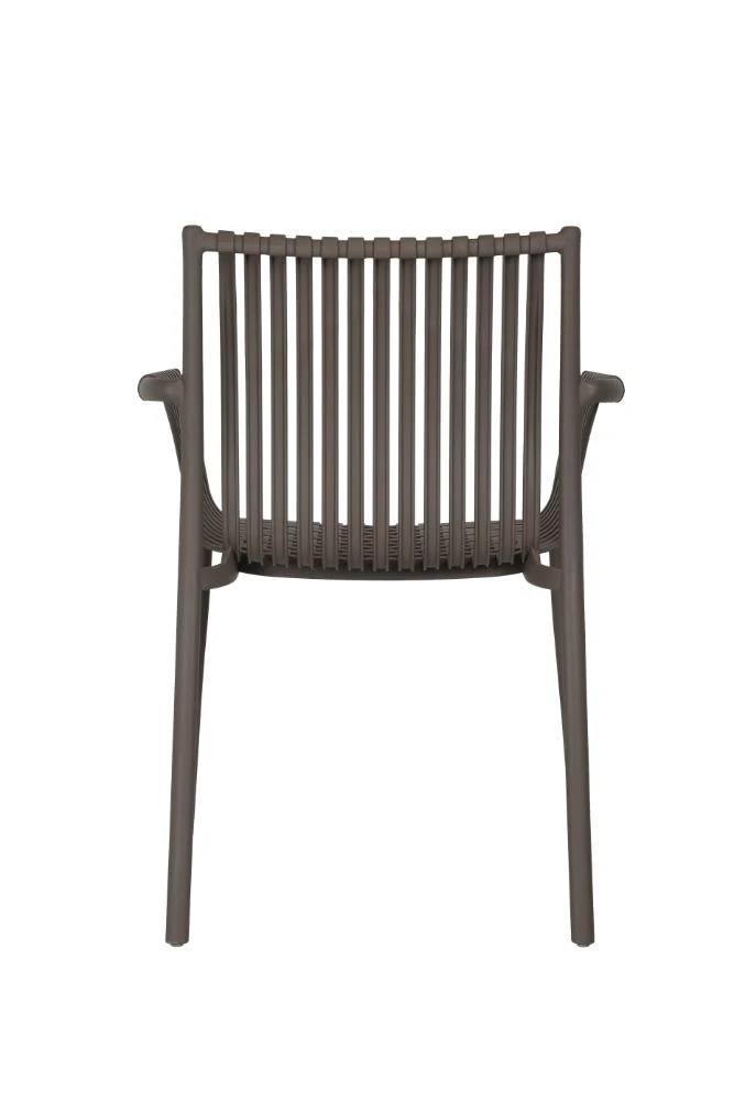 Silla Madrid con Brazos, Color Taupe, con Espaldar y Diseño Moderno