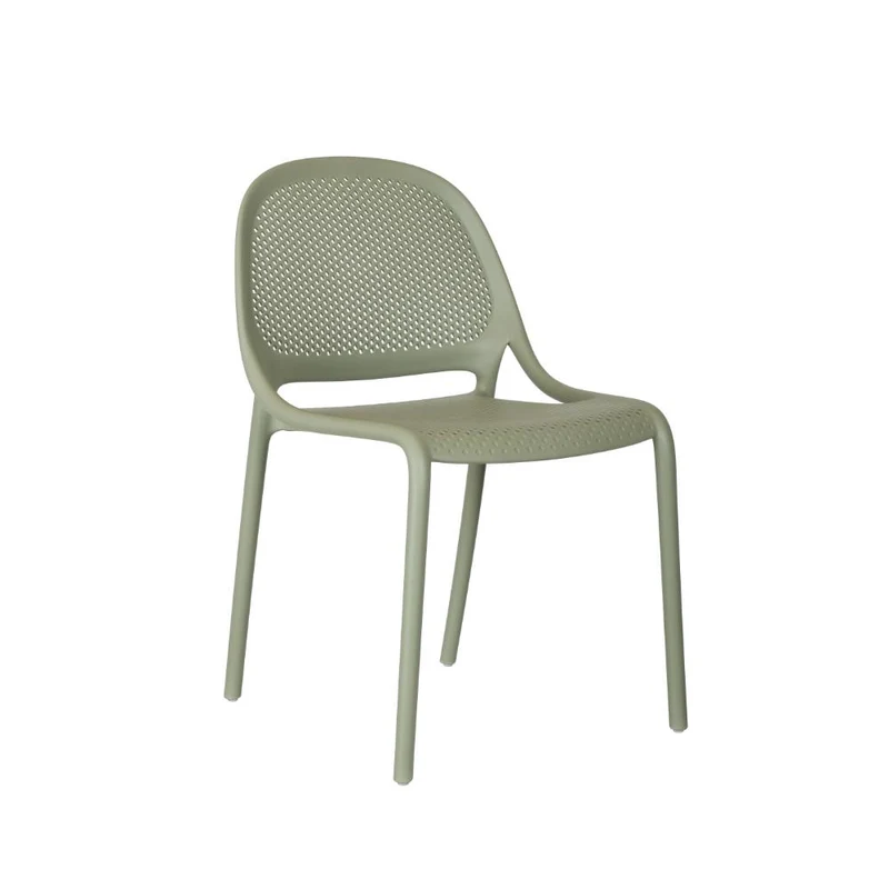 Silla Tolondo, Verde Olivo, Con espaldar redondo transpirable y diseño minimalista