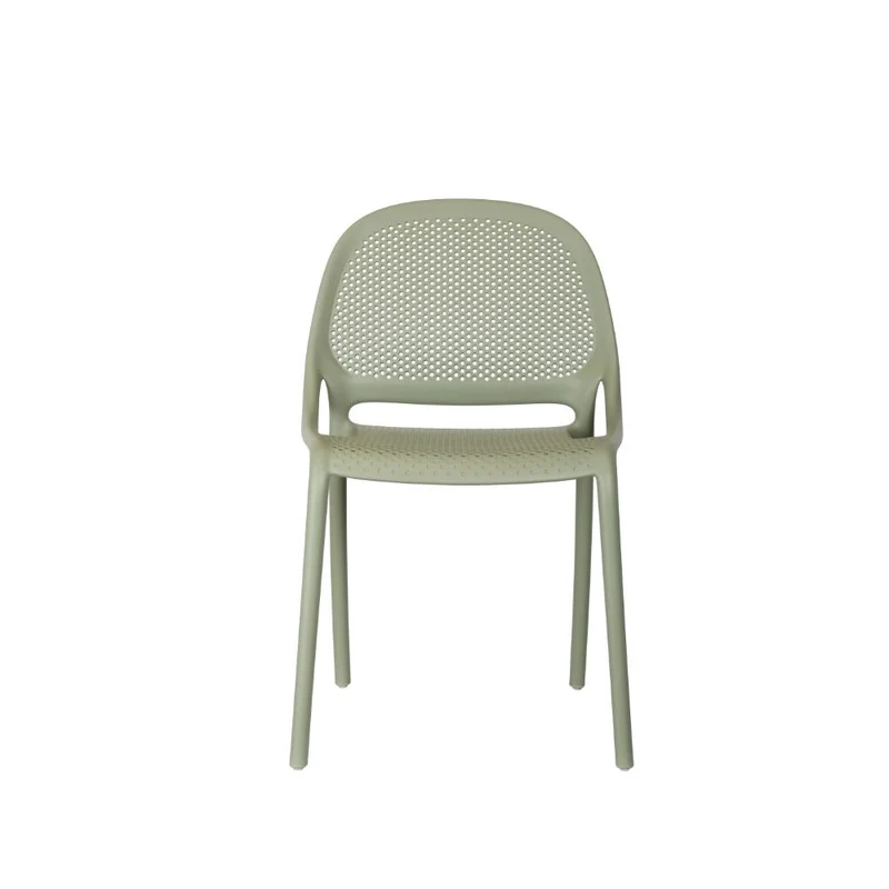 Silla Tolondo, Verde Olivo, Con espaldar redondo transpirable y diseño minimalista