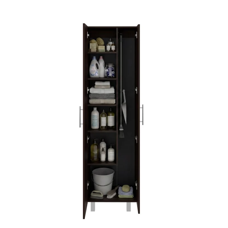 Mueble de Aseo Romana, Nogal, con Cinco Entrepaños Organizadores ZF