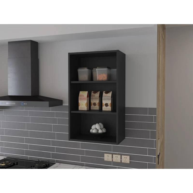 Complemento Gabinete Superior Dibala, Wengue, Cuenta con 3 Entrepaños ZF