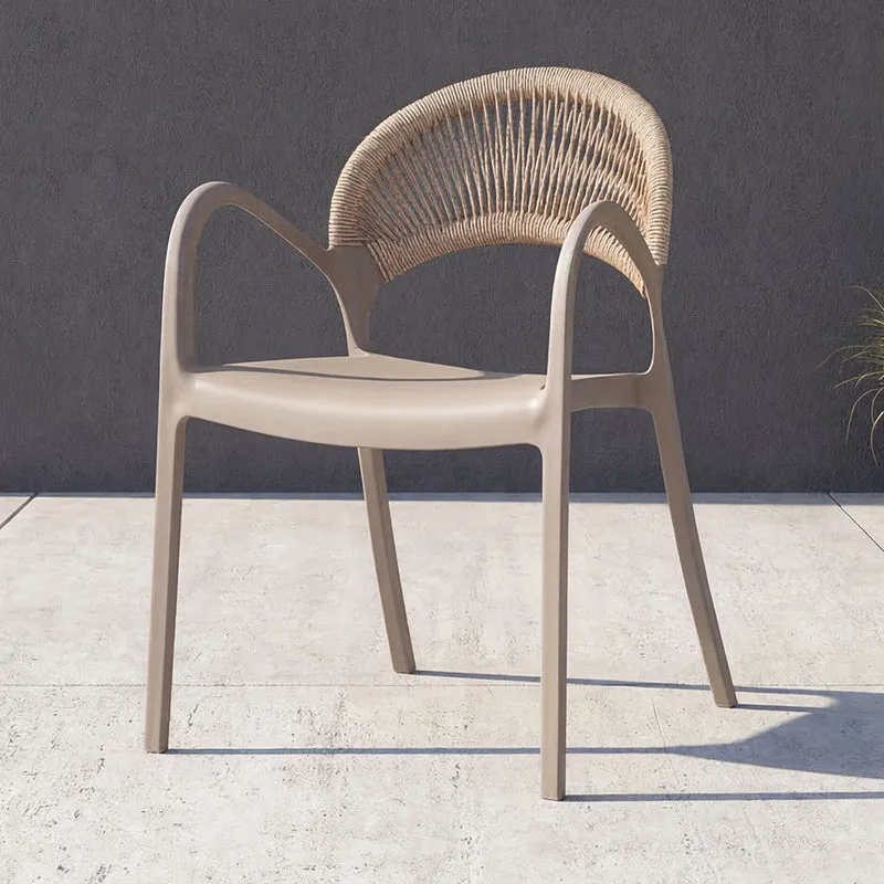 Silla Daytona, Taupe y Café Claro, con Espaldar, Reposa Brazos y Diseño Minimalista
