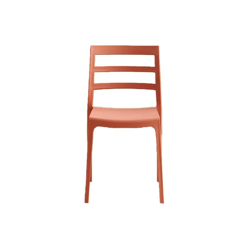 Silla New York, Terracota, con Espaldar en Líneas y Diseño Minimalista