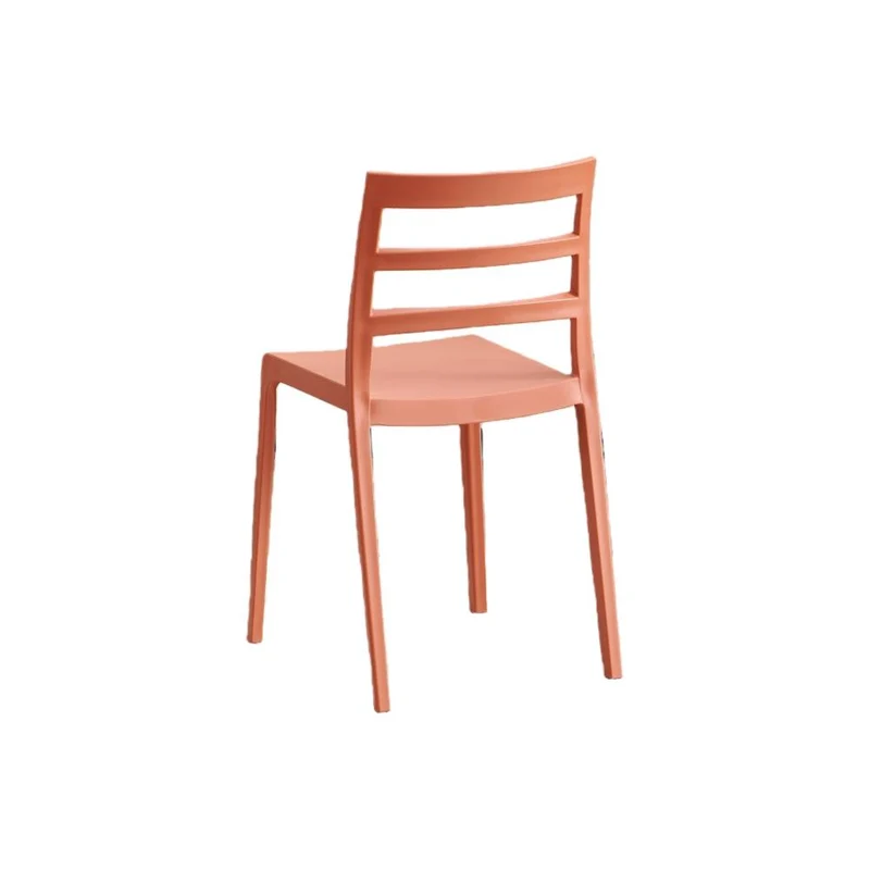 Silla New York, Terracota, con Espaldar en Líneas y Diseño Minimalista