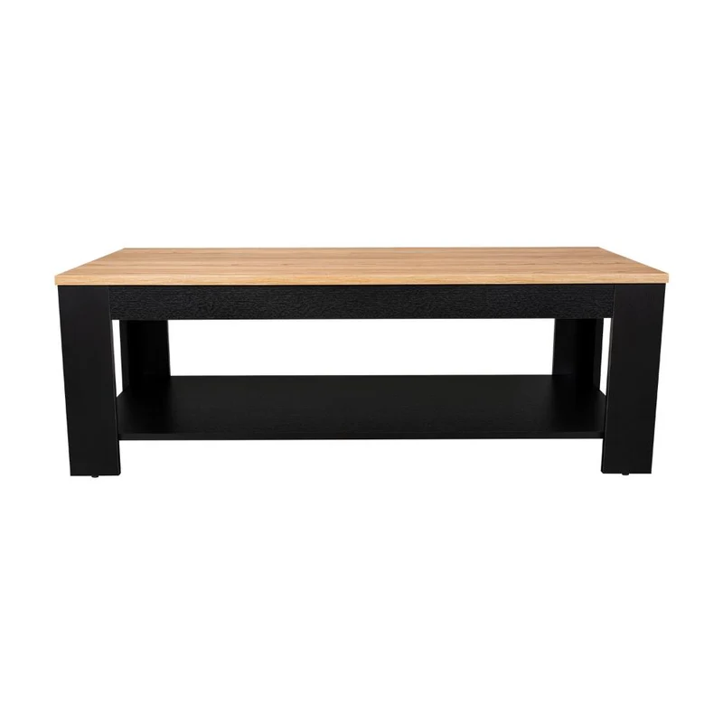 Mesa de Centro Sensi, Fresno Europeo y Wengue, con Diseño Moderno