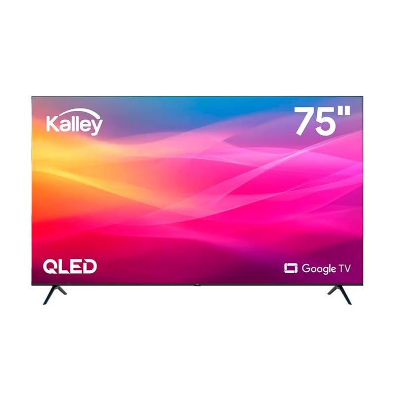 Televisor Kalley 75 Pulgadas QLED 4K-UHD Smart TV Google 75GQ415