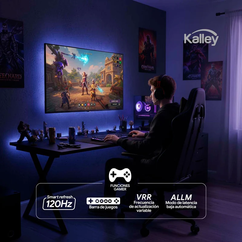 Televisor Kalley 55 Pulgadas Max LED 4K-UHD Smart TV Google 55g315