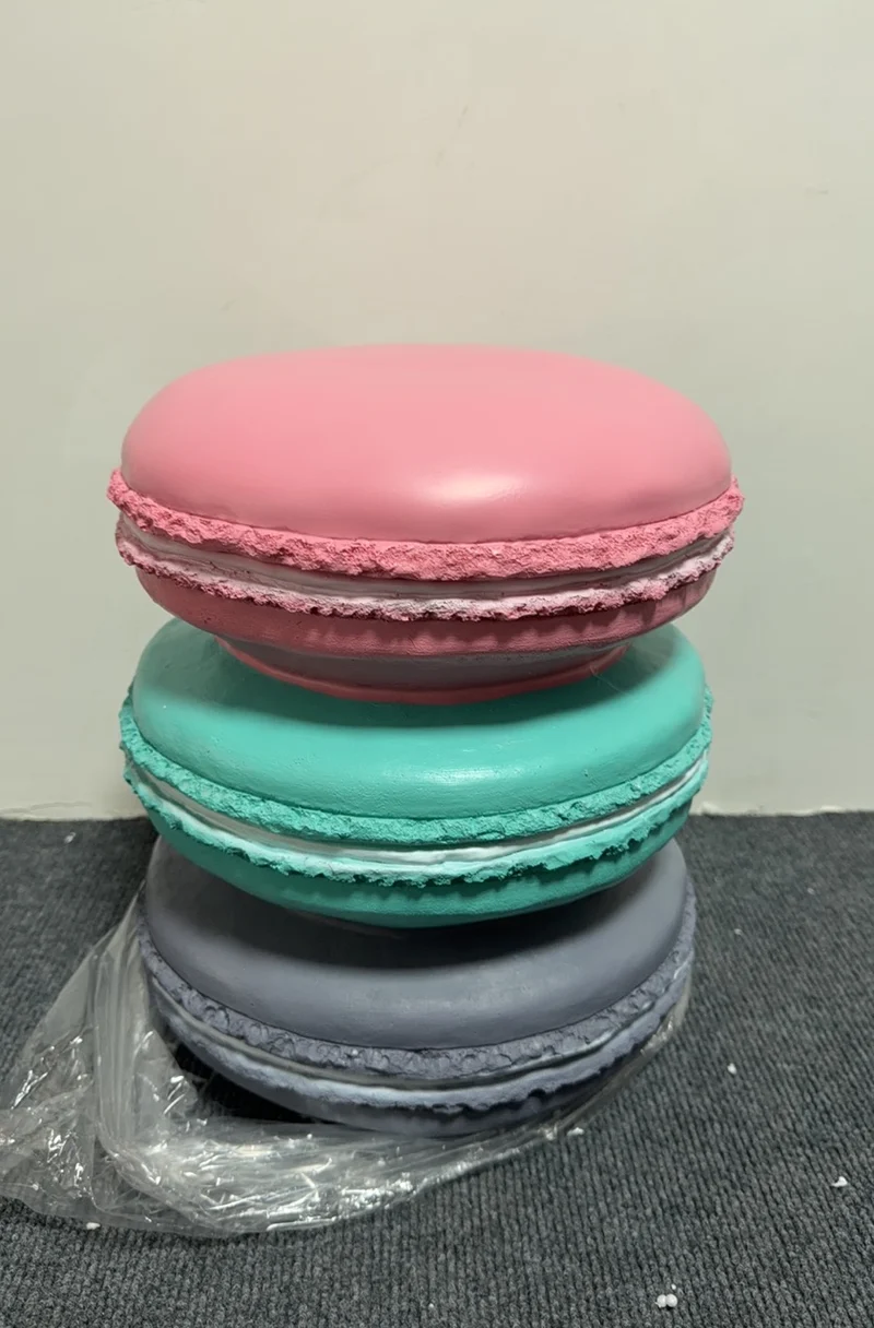 Contemporary Creative Cylindrical Donut Macaroon Pineapple Tire Ice Cream Resin Chair For Living Room