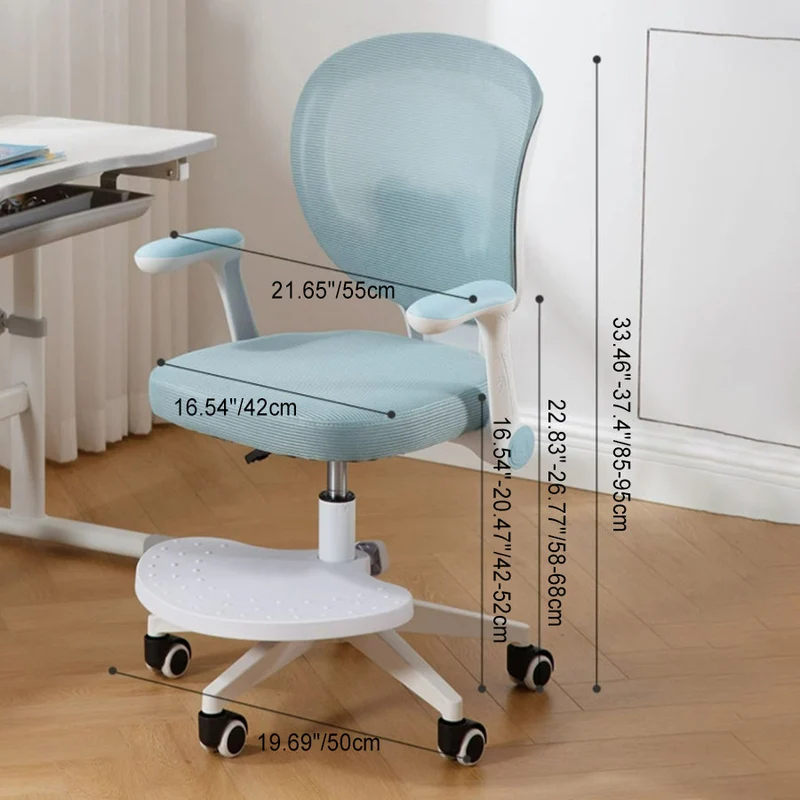 Contemporary Creative Kids Square Panda Mesh Fabric PP Hardware Desk Chair Backrest Armrest For Home Office