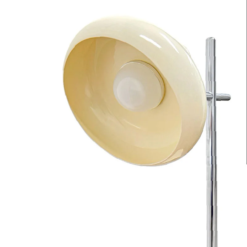 Contemporary Scandinavian USB Cream Round Rotating Lampshade Iron LED Table Lamp For Bedroom