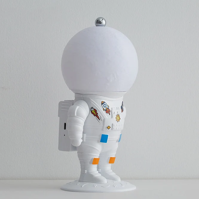 Contemporary Creative ABS PS Astronaut Lunar Kids Rechargeable LED Table Lamp Night Light For Bedroom