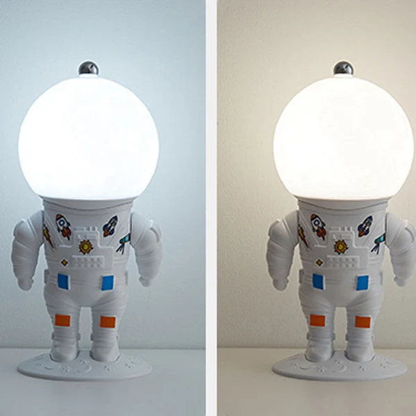Contemporary Creative ABS PS Astronaut Lunar Kids Rechargeable LED Table Lamp Night Light For Bedroom