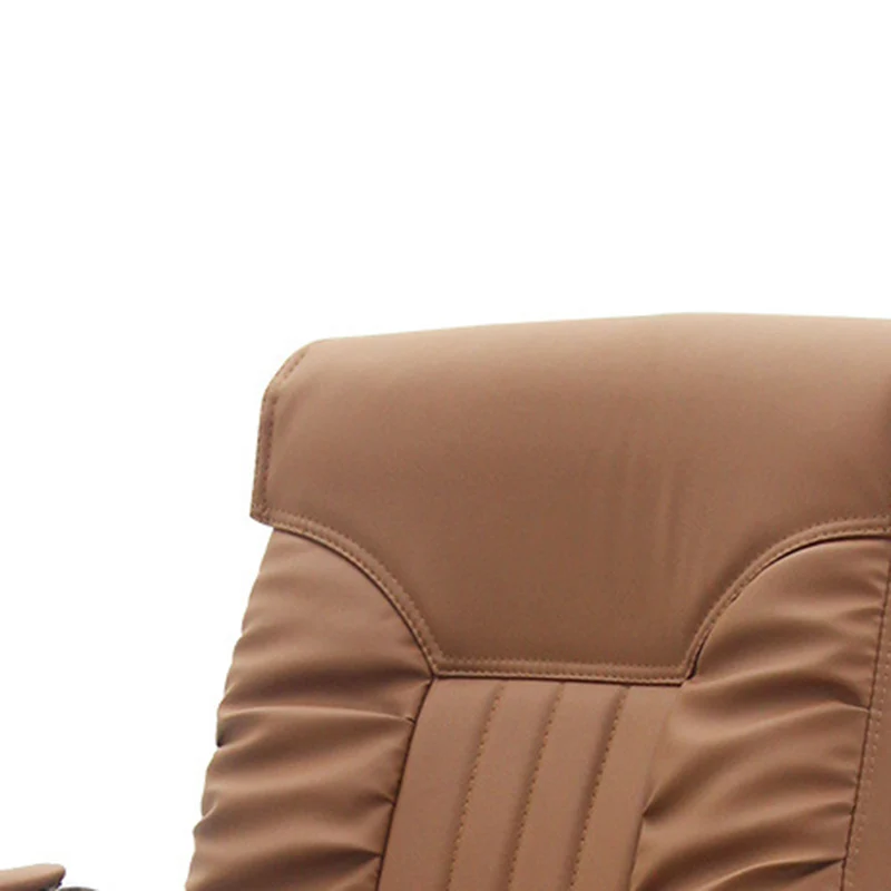 Modern Simplicity PU Leather Steel Sponge Bow Curved Desk Chair Backrest Armrest For Home Office
