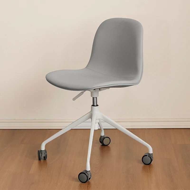 Contemporary Nordic Ergonomic Microfiber Leather Liftable Desk Chair Backrest Tilt Caster For Home Office