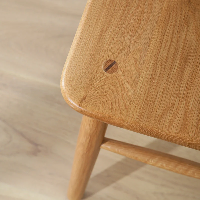 Traditional Japanese Square Cherry Wood Chair Footrest Four Legs For Living Room
